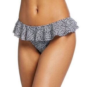 Tory Burch Printed Ruffle Swim Bottoms Ditsy Leaf Size XL